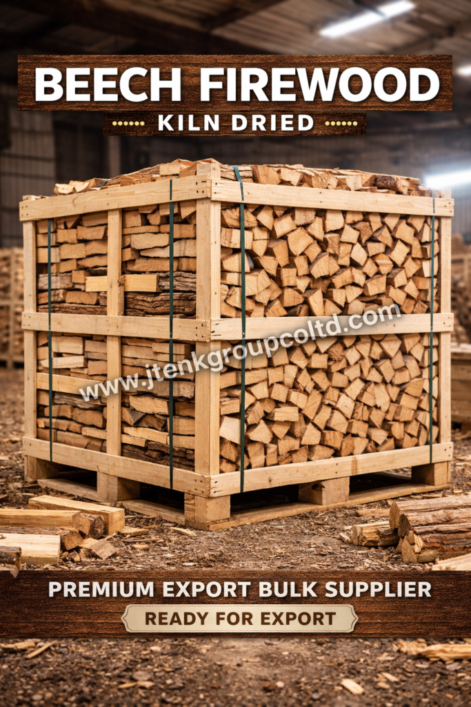Beech Firewood Kiln Dried Premium Export Bulk Supplier Ready for Export