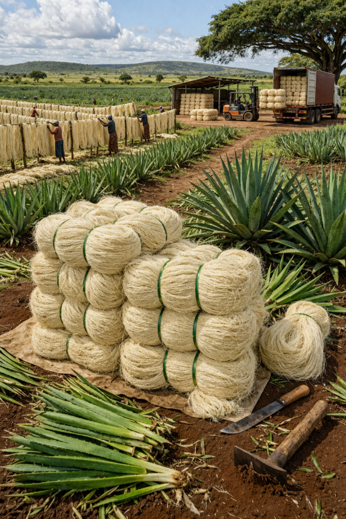 Natural Sisal Fiber Long Fiber Export Quality