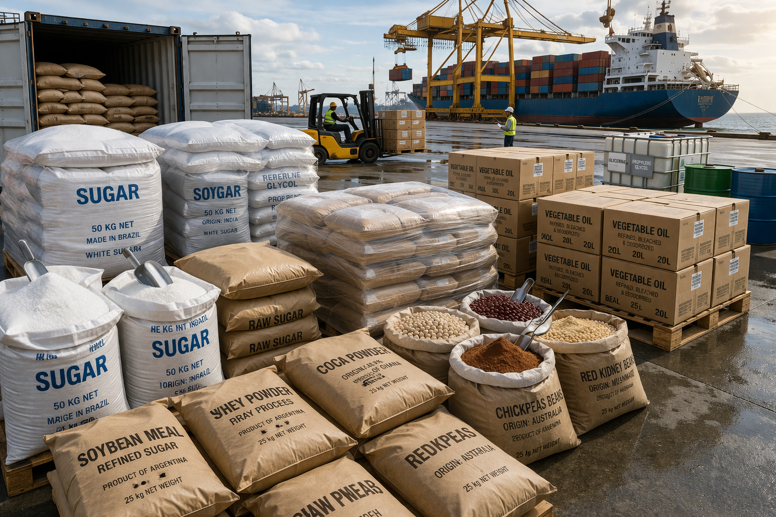 Sugar supply food ingredients and fast-moving global food commodities for trade buyers